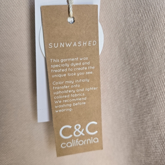 NWT C&C California Pink Crew Neck Sweater with Ribbed Hem - Picture 5 of 6